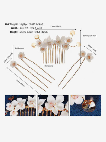 結婚式のかぶと櫛金属ブライダル ヘア アクセサリー