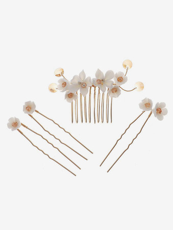 結婚式のかぶと櫛金属ブライダル ヘア アクセサリー