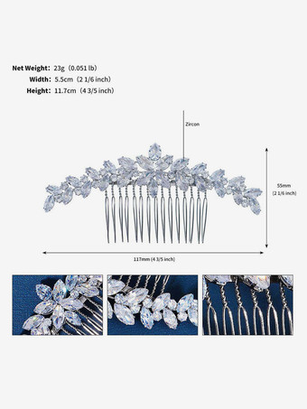 ヘッドピース ウェディング コーム メタル ブライダル ヘアアクセサリー