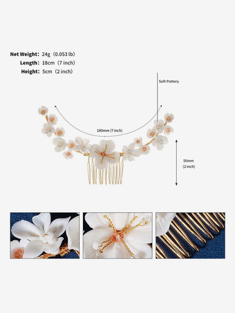 結婚式のかぶと櫛金属ブライダル ヘア アクセサリー