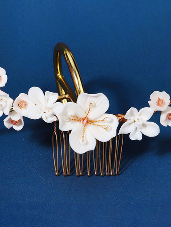 結婚式のかぶと櫛金属ブライダル ヘア アクセサリー