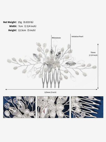 結婚式のかぶと櫛金属ブライダル ヘア アクセサリー