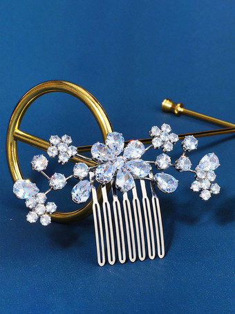 かぶと ウェディングコーム 金属 ブライダルヘアアクセサリー