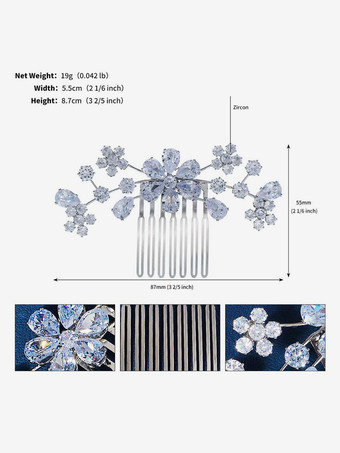 かぶと ウェディングコーム 金属 ブライダルヘアアクセサリー