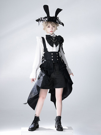 プレセール ゴシック ロリータ アクセサリー ブラック リボン ストライプ ちょう結び ポリエステル その他