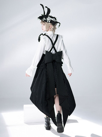 プレセール ゴシック ロリータ アクセサリー ブラック リボン ストライプ ちょう結び ポリエステル その他