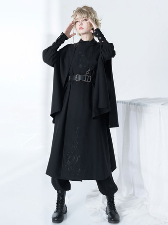 先行販売スチーム パンクなロリータ コート ブラック コート オーバー コート ポリエステル冬ロリータ Outwears