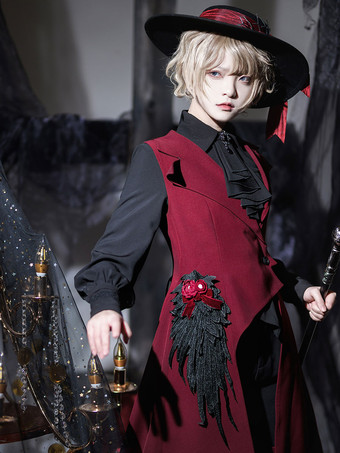 ロリータ トップ ベスト ロリータ スペシャル コスチューム ノースリーブ ゴシック レッド