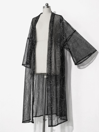 先行販売ゴスロリ カバーアップ ブラック コート ポリエステル ロリータ アウター