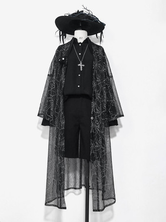 先行販売ゴスロリ カバーアップ ブラック コート ポリエステル ロリータ アウター