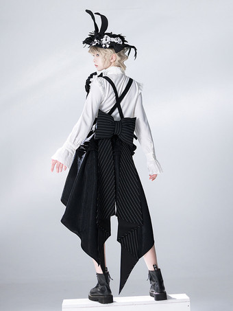 先行販売ゴスロリ ブルマ ストライプ ストレート ブラック ロリータ パンツ