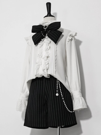 先行販売ゴスロリ ブルマ ストライプ ストレート ブラック ロリータ パンツ