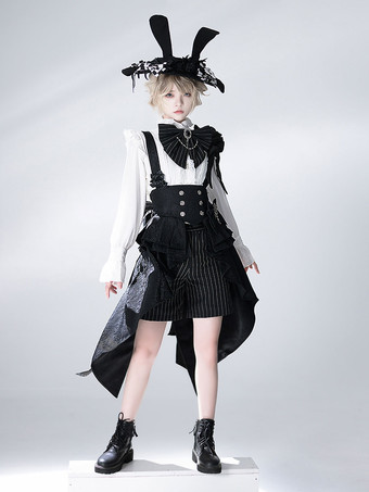 Gothic Lolita Blouses Ruffles Lolita Top Long Sleeves Blouse White Lolita Shirt