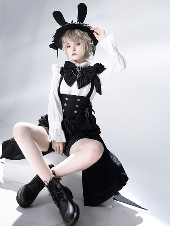 Gothic Lolita Blouses Ruffles Lolita Top Long Sleeves Blouse White Lolita Shirt