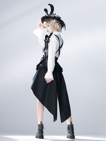 Gothic Lolita Blouses Ruffles Lolita Top Long Sleeves Blouse White Lolita Shirt