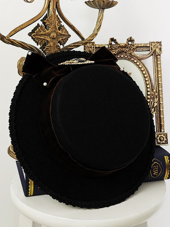 スチーム パンクなロリータ ハット ブルゴーニュ ボウ アクセサリー ロリータ アクセサリー