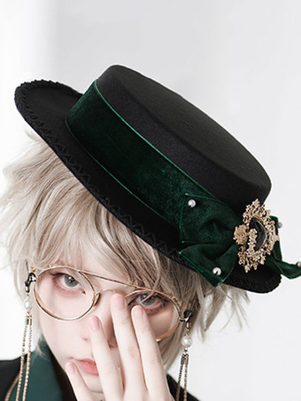 Шляпа Лолита в стиле стимпанк Бордовые банты Аксессуар Лолита Аксессуары