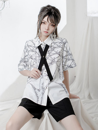 プレセール ゴスロリ ブラウス ブラック 半袖 ロリータ トップ ロリータ シャツ