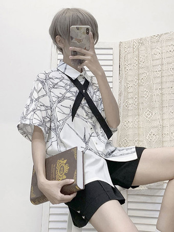 プレセール ゴスロリ ブラウス ブラック 半袖 ロリータ トップ ロリータ シャツ