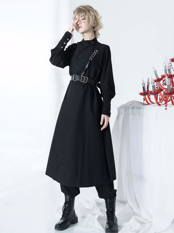先行販売スチーム パンクなロリータ コート ブラック コート オーバー コート ポリエステル冬ロリータ Outwears