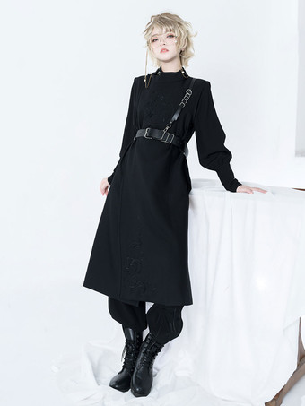 先行販売スチーム パンクなロリータ コート ブラック コート オーバー コート ポリエステル冬ロリータ Outwears