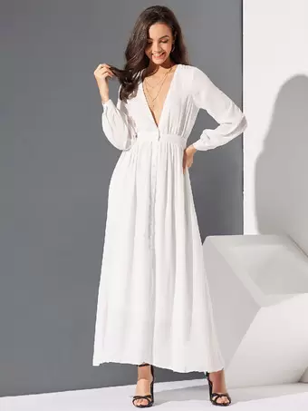 white shawl dress Tosca White Shawl