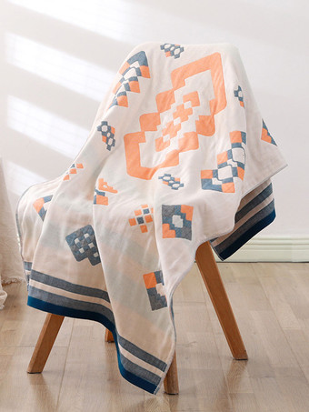 暖かい白コットン ビーチ タオル自由奔放に生きるプリント 140 * 70 cm