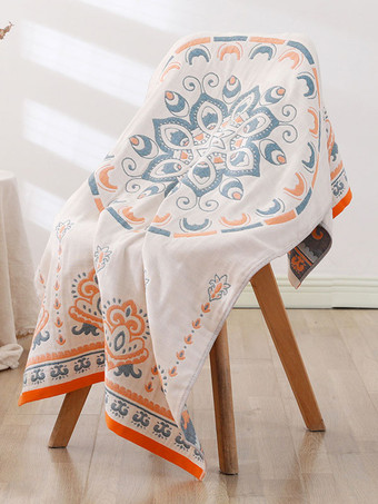 アイボリー コットン ビーチ タオル自由奔放に生きるプリント 140 * 70 cm