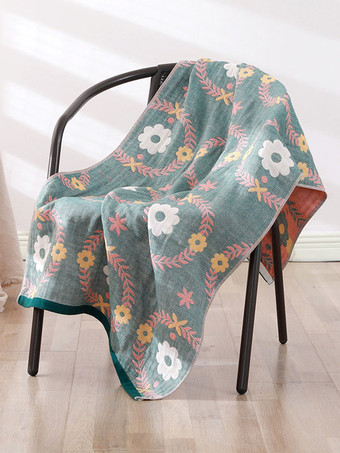 グリーン コットン ビーチ タオル自由奔放に生きるプリント 140 * 70 cm