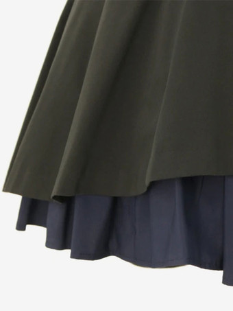 クラシックロリータドレス ポリエステル 半袖 クラシックロリータドレス ブラック