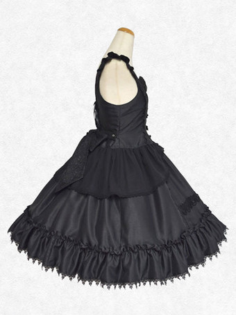   クラシックロリータ蜘蛛の巣レースライダース風ジャンパースカート