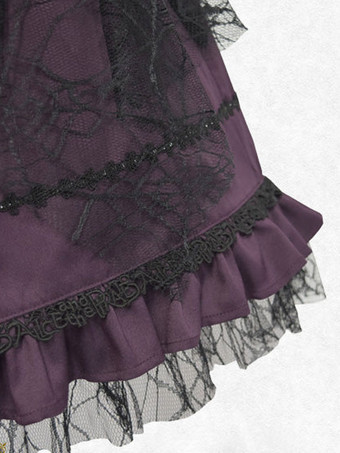 クラシック ロリータ SK レース レースアップ パープル ロリータ スカート