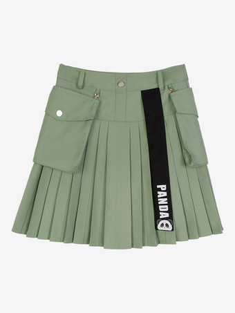 中国風のロリータ衣装黒パンダ レースアップ長袖スカート トップ