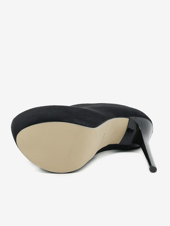 女性のセクシーなハイヒール スティレットヒール マイクロ スエード アッパー パンプス