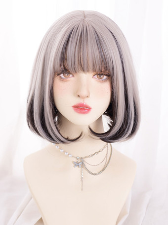 14 インチ ロリータ ウィッグ イメージ ロリータ アクセサリーとして髪の耐熱性繊維を強調