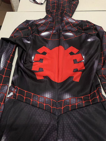 スパイダーマンコスチューム 大人用 ブラック レッドライン コスプレスーツ
