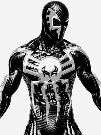 2099 スパイダーマン ブラック＆ホワイトバージョン コスプレスーツ