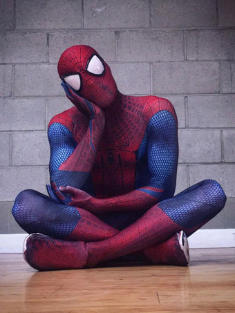 レッド スパイダーマンコスチューム 大人用 アメイジング・スパイダーマン コスプレスーツ