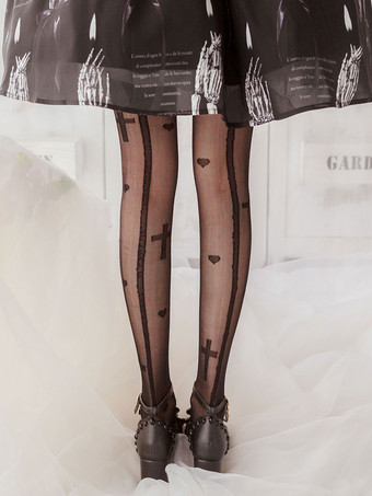 ゴスロリ ストッキング ホワイト アクセサリー ポリエステル ロリータ アクセサリー