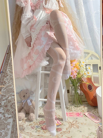 白いロリータ ストッキング アクセサリー ポリエステル ロリータ アクセサリー