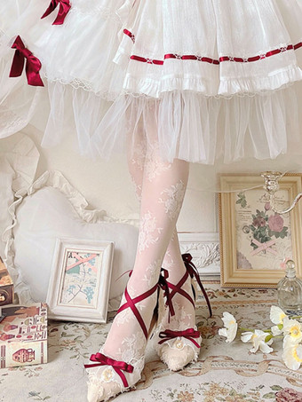 レッド ロリータ ウェディング ドレス ロリータ フットウェア ブラック フリル ボウ スチレット ヒール ロリータ シューズ