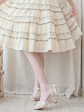 ロリータ ウェディング ドレス ロリータ フットウェア ブラック フリル ボウ スチレット ヒール ロリータ シューズ