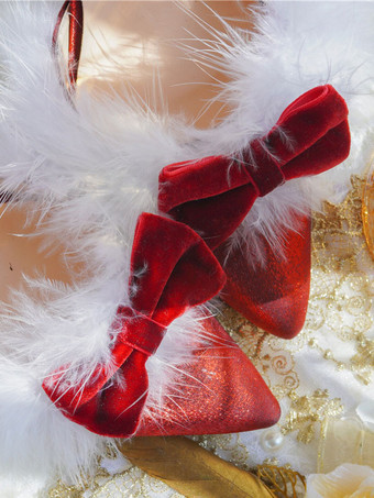 ロリータ ウェディング ドレス ロリータ靴 赤いリボン スティレットヒール ロリータ パンプス