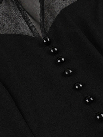 レトロワンピース　1950年代オードリー・ヘップバーン風　ノースリーブ　膝丈　二次会　お呼ばれ　発表会　ロカビリーワンピース