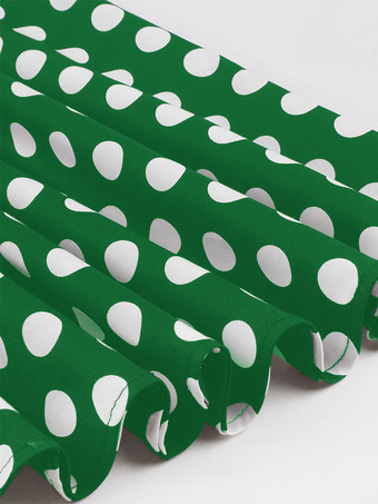 レトロワンピース　1950年代オードリー・ヘップバーン風　ジュエルネック　半袖　膝丈　水玉　二次会　お呼ばれ　発表会　ロカビリーワンピース