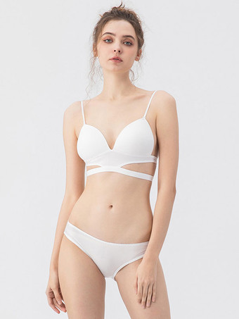 ホワイト ブラ Fpr 女性ブラック ナイロン ランジェリー