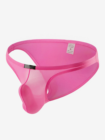 ピンク男性用ブリーフ ナイロン セクシー