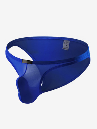 ロイヤルブルー男性用ブリーフ ナイロン セクシー