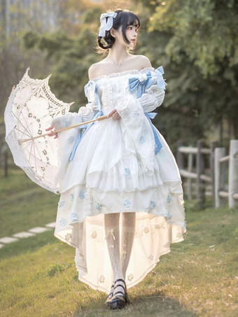 Sweet Lolita Dress Poliestere a maniche lunghe Sweet Dress Lolita Dress