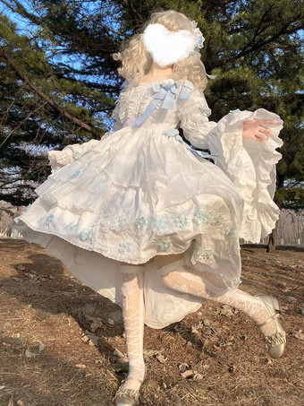 Sweet Lolita Dress Poliestere a maniche lunghe Sweet Dress Lolita Dress